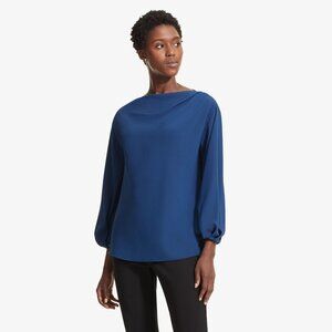 NWT   MM LaFleur The Friedan Top—Soft Wave - Azurite Blue - Sz Medium